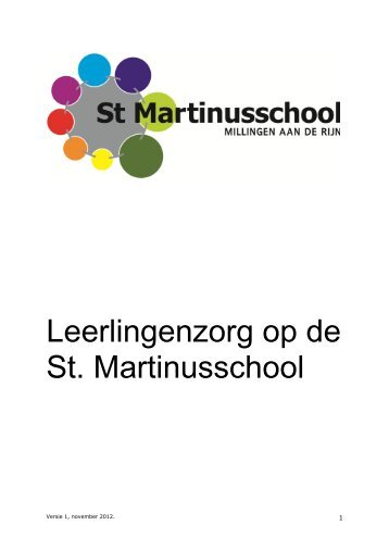 Zorgbrochure - St. Martinusschool Millingen