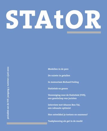 De ruimte in getallen - Netherlands Society for Statistics and ...