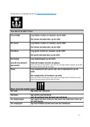 Tafel dekken - Huishouden in hokjes