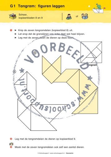 Voorbeeldkaarten B geel Geometrie - Schoolsupport