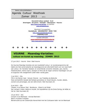 Agenda Cultuur Westhoek Zomer 2013 (dl.1 ... - Beauvoorde