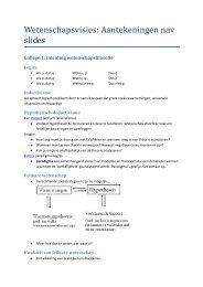 Samenvatting 4 Wetenschapsvisies en Ethiek Colleges - Sirius