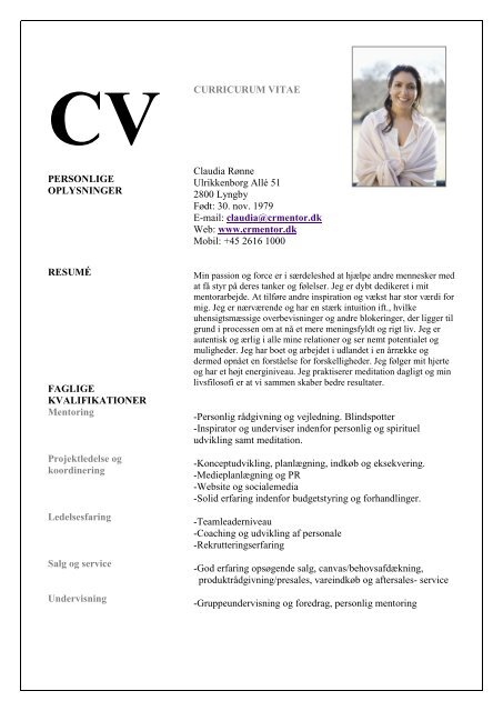 CV - CR Mentor