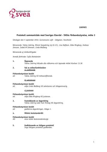 Protokoll möte 3 - SVEA