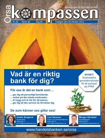 Vad är en riktig bank för dig? - Orsakompassen