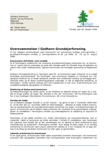 Oversvømmelser i Godhavn Grundejerforening