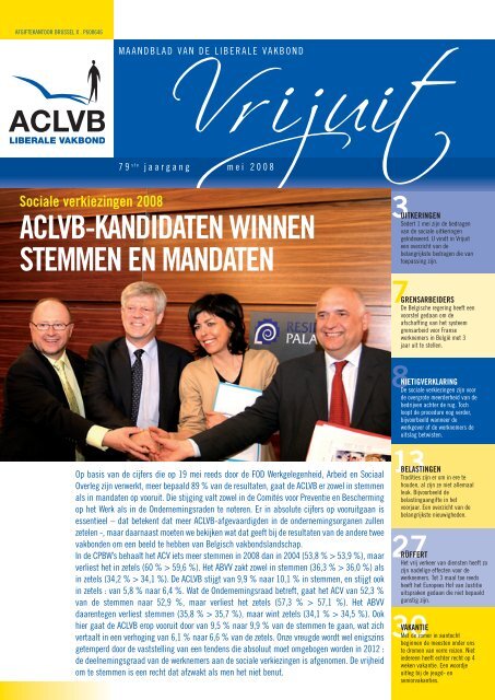 ACLVB-KANDIDATEN WINNEN STEMMEN EN MANDATEN