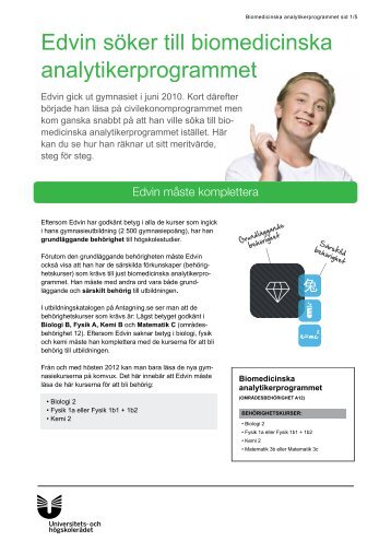 Edvin söker till biomedicinska analytikerprogrammet