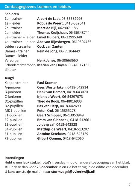 Lees Stormvogel december.. - vv Kerkwijk