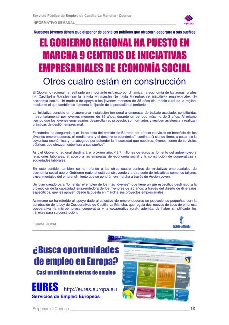 SEPECAM CUENCA BECAS - Empleo y Formación