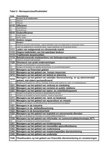 beroepenclassificatie