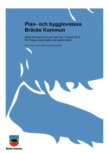 Plan- och bygglovstaxa Bräcke Kommun