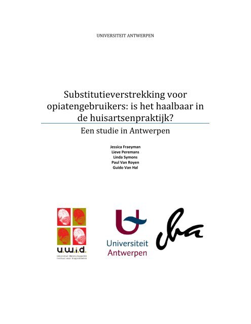 Substitutieverstrekking Voor Opiatengebruikers Is Het Uwid