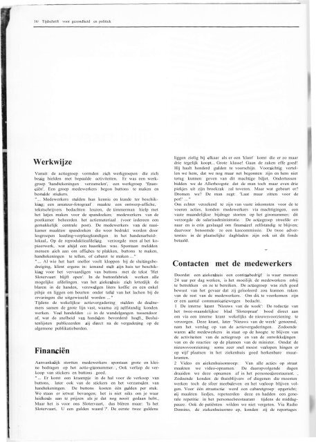 Tijdschrift Gezondheid en Politiek jaargang 1983 nr 1