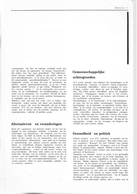 Tijdschrift Gezondheid en Politiek jaargang 1983 nr 1