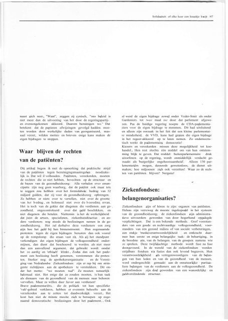 Tijdschrift Gezondheid en Politiek jaargang 1983 nr 1