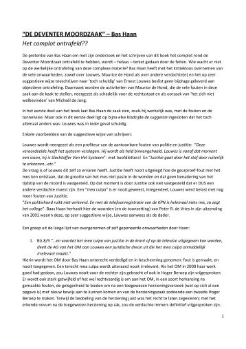 Reactie op Boek Bas Haan.pdf - Geen onschuldigen vast