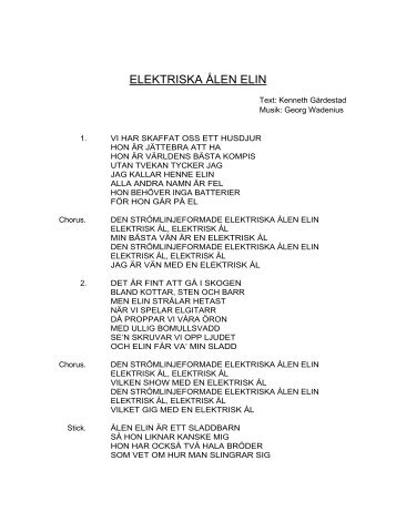 Elektriska Ålen Elin - Georg Wadenius