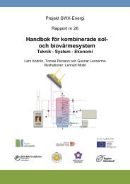 Handbok för kombinerade sol- och biovärmesystem - Nenet