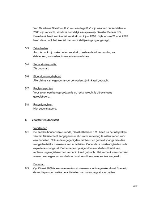 Van Gaasbeek en Van Tiel 1e verslag mei 2009 - Litjens & Wools ...