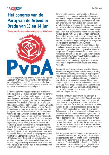 De Rode Draad Juli 2008 - PvdA Altena