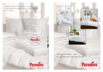 Dekbedden en Kussenprogramma - Paradies