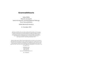 Grammatiktheorie - German Grammar Group FU Berlin - Freie ...