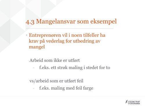 Presentasjon Tor Andre Ulsted - Entrepriserettsforeningen