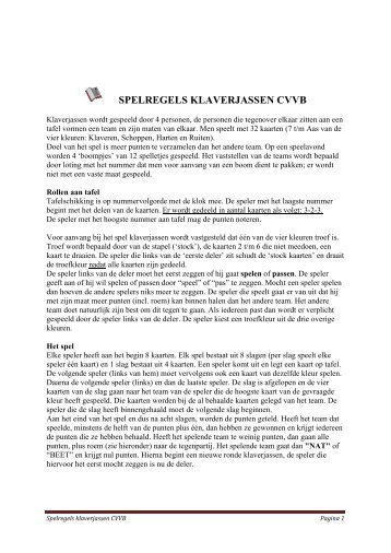 SPELREGELS KLAVERJASSEN CVVB