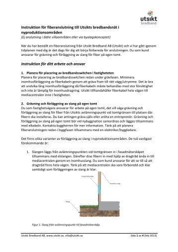 Instruktion för fiberanslutning till Utsikts ... - Utsikt Bredband