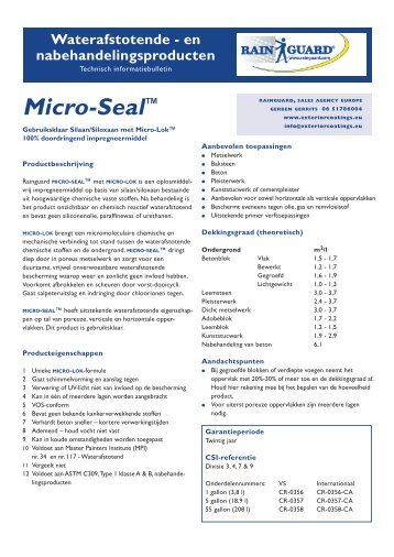 Micro-Seal - Exterior Coatings