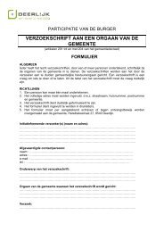 verzoekschrift aan een orgaan van de gemeente - Deerlijk