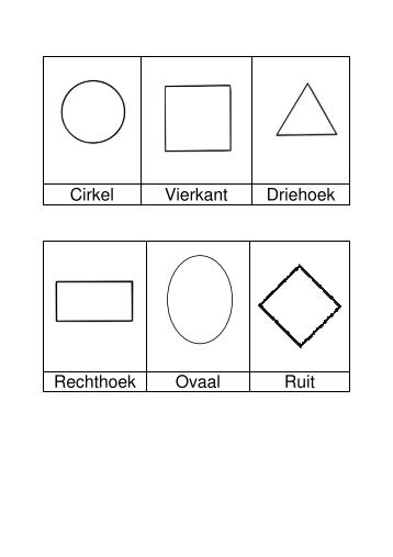 Cirkel Vierkant Driehoek Rechthoek Ovaal Ruit - Juf-Moniek