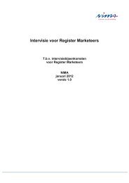 Intervisie voor Register Marketeers - Nima