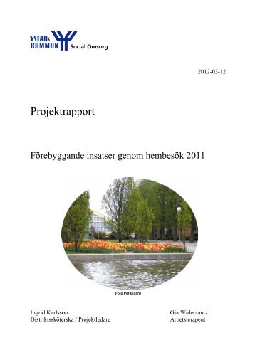 Projektrapport 2011 - Ystads kommun