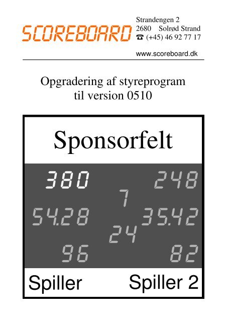 Opgradering - Scoretavle til billard og dart