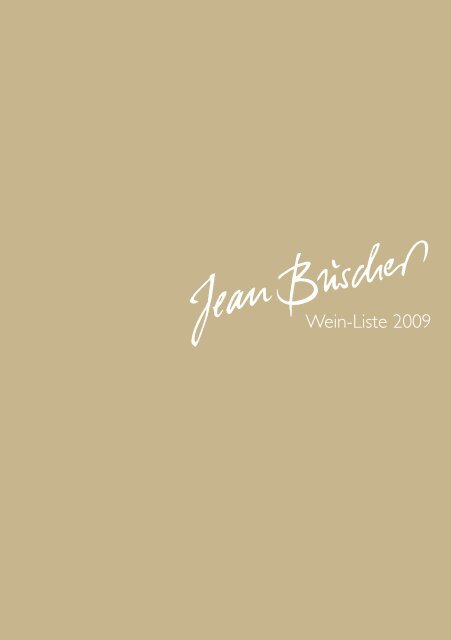 Wein-Liste 2009 - Weingut Jean Buscher