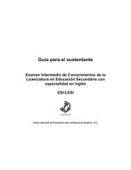 examen general de conocimientos de las licienciaturas - dgespe ...