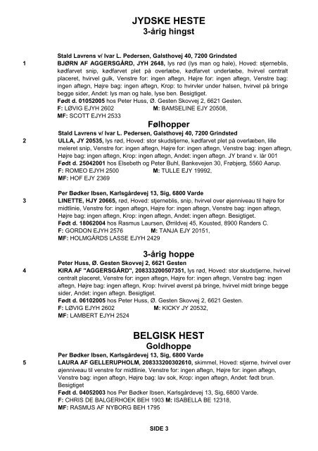 Katalog Heste 2008