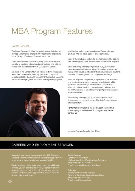 2010 MBA Yearbook - UQ Business School - University of Queensland