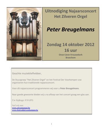 Peter Breugelmans - Zilveren Orgel Broechem