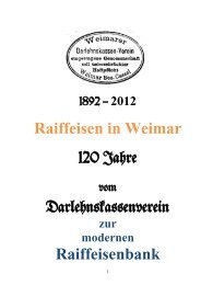 115 Jahre Raiffeisen in Weimar 1892 - 2002 - Geschichtsseite der ...