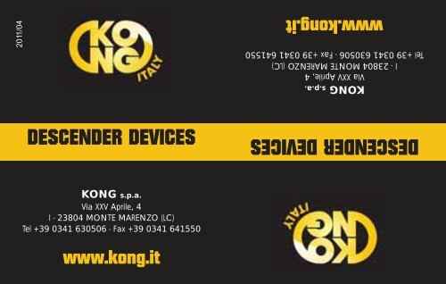 DESCENDER DEVICES DESCENDER DEVICES - Kong