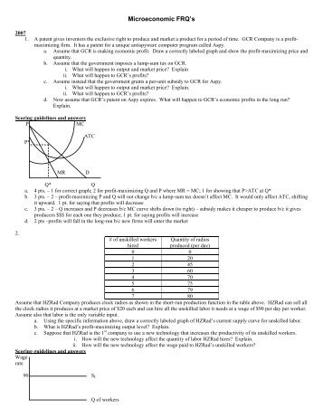 Here's a bunch of FRQs with answers