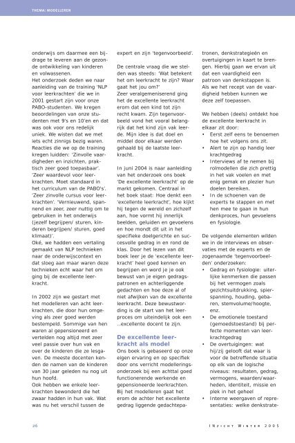 INzicht Nr 27, Jaargang 7, nummer 4 - Nederlandse Vereniging voor ...