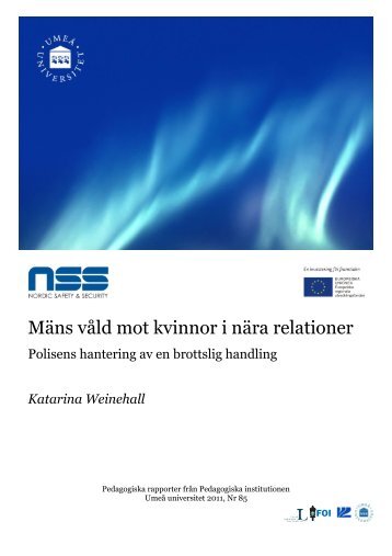 Mäns våld mot kvinnor i nära relationer - Pedagogiska institutionen ...