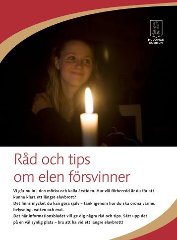 Råd och tips om elen försvinner - Huddinge kommun