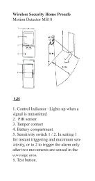 Wireless Security Home Prosafe Motion Detector MS18 ... - Electia.se