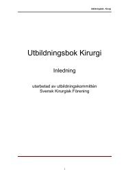 Utbildningsbok kirurgi - inledning - Svensk Kirurgisk Förening