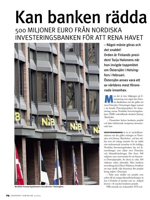 Nordens Tidning nr 2 2010 - Föreningen Norden